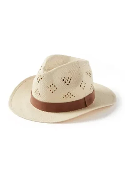 Paper Fedora with Leather Band 