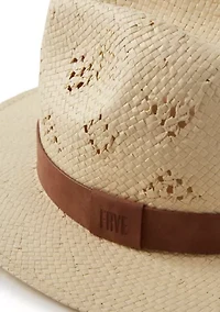 Paper Fedora with Leather Band 
