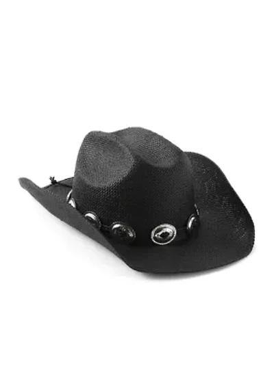 Women's Cattleman's Crease Cowboy Hat with Silver Concho Band