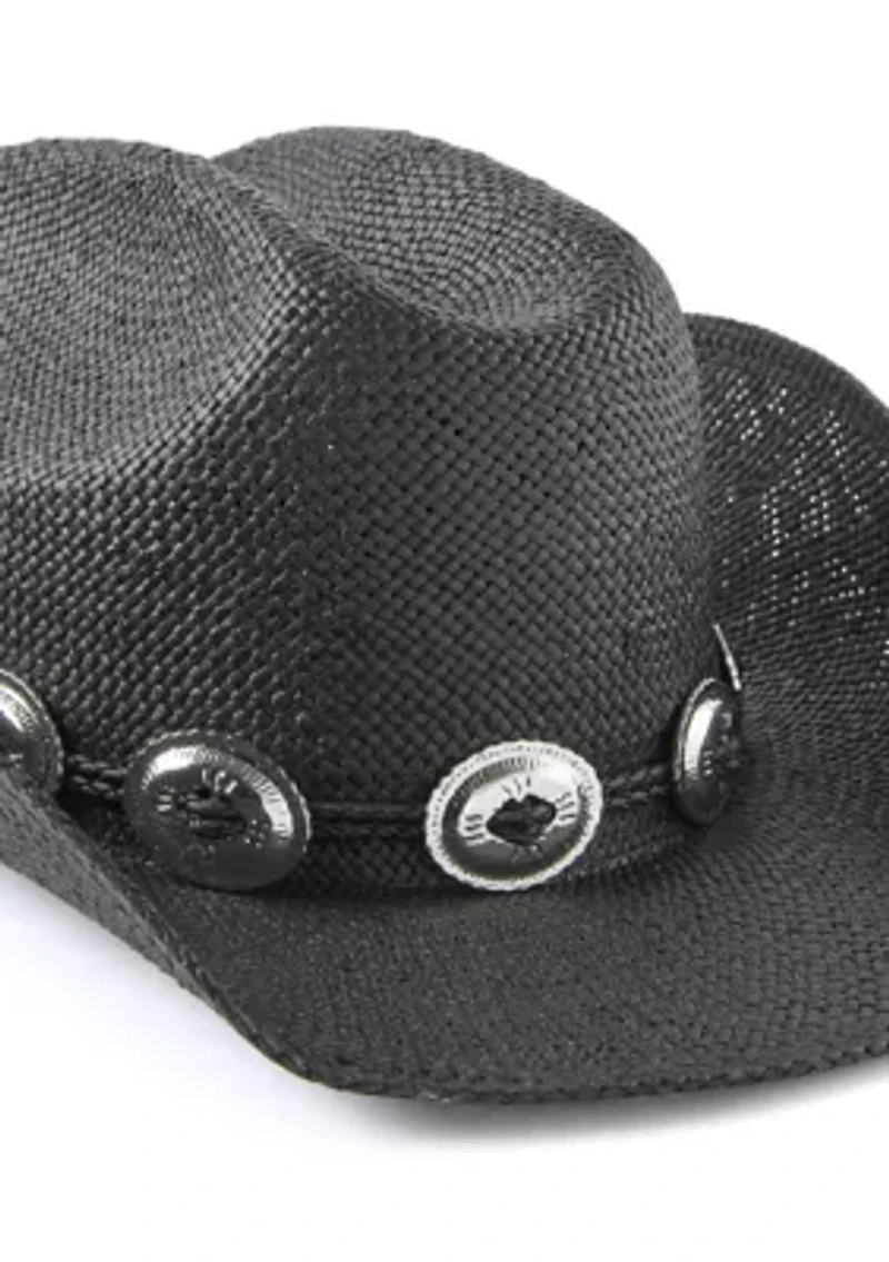 Women's Cattleman's Crease Cowboy Hat with Silver Concho Band