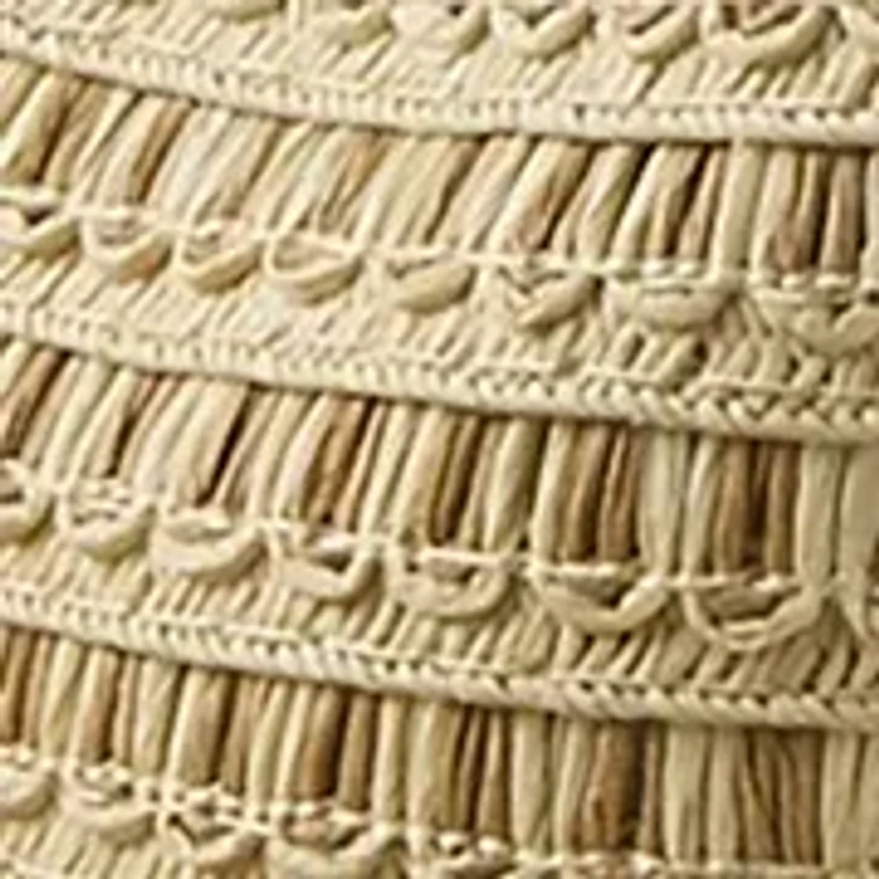 Women’s Looped Crochet Paper Straw Cowboy Hat with Braided Band