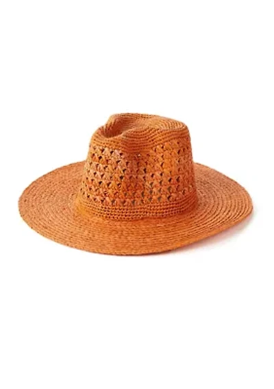 Raffia Fedora with Crochet Crown Braid Brim