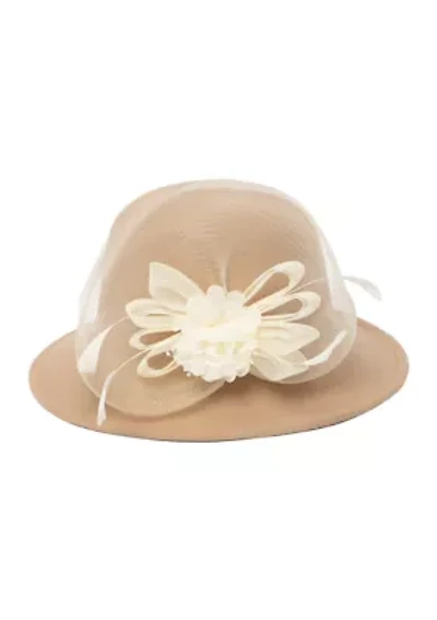 Cloche Hat with Front Cluster 