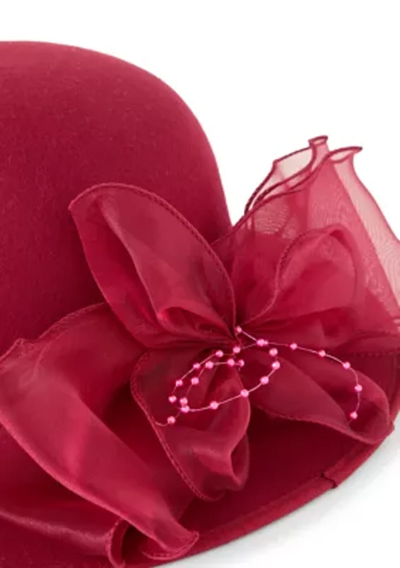 Round Crown Felt Dress Hat