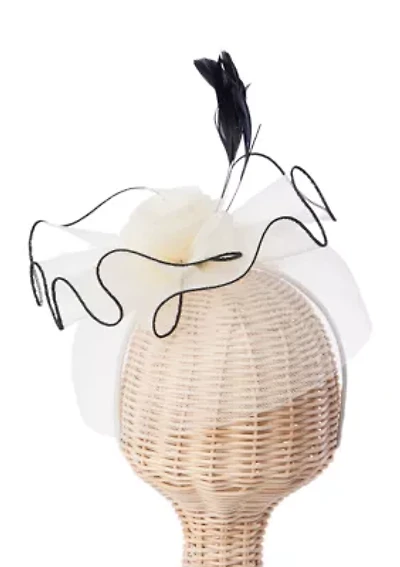 Mesh Fascinator Headband with Contrast Trim Binding