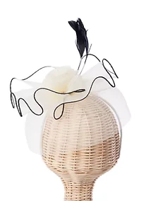 Mesh Fascinator Headband with Contrast Trim Binding