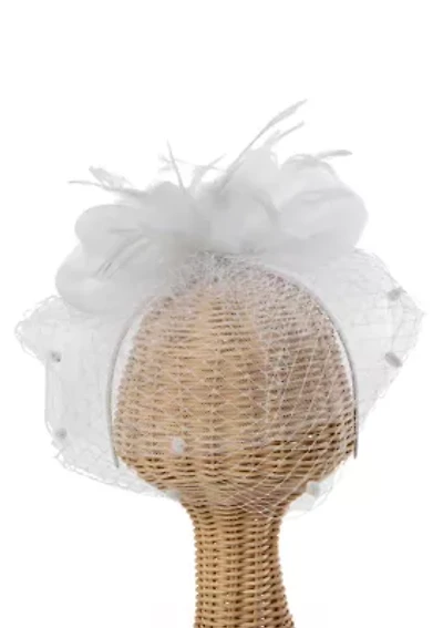Organza Fascinator with Netted Veil
