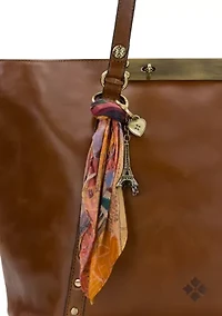Eiffel Tower Mini Scarf Bag Charm - Paris Map