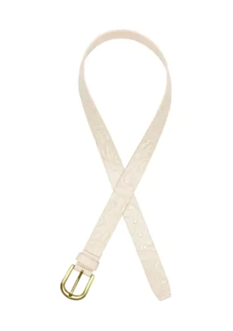 Vietri Belt - Burnished Tooled