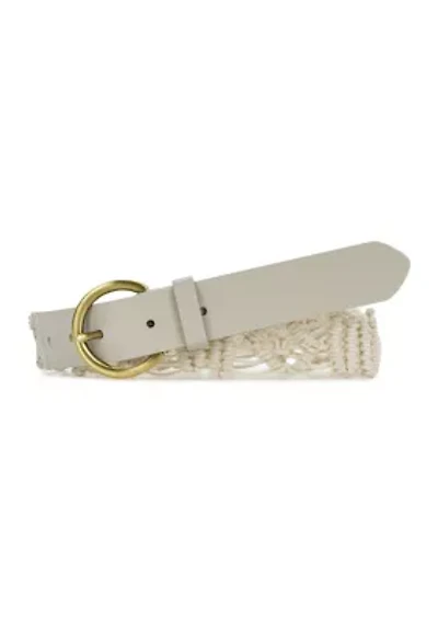 Miramas Macrame Belt Rope and Leather