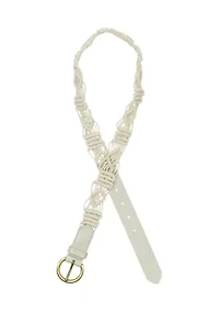 Miramas Macrame Belt Rope and Leather