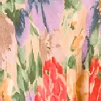 Short Ruana Cover-Up - French Hydrangeas