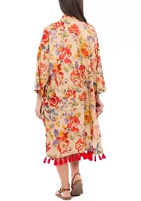 Ruana with Tassels