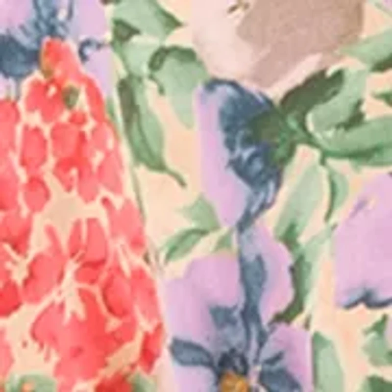 Ruana Cover‑Up with Tassels - French Hydrangeas