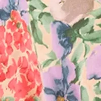 Ruana Cover‑Up with Tassels - French Hydrangeas