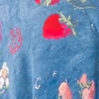 Ruana Cover‑Up with Tassels - Parisian Strawberry