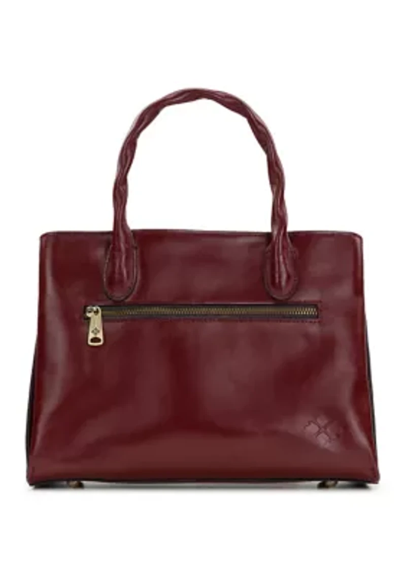 Genovese Top Handle Crossbody with Tooled Strap