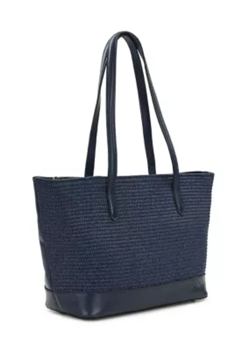 Verzi Tote with Scarf - Woven Raffia