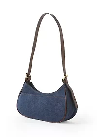 Valdieri Adjustable Baguette Denim Bag