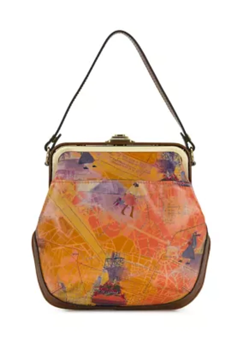 Alix Frame Crossbody Bag - Paris Map