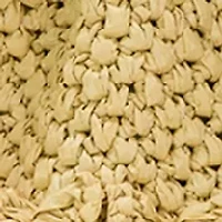 Belamy Scalloped Raffia Drawstring Bucket Bag 