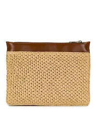 Yvette Scalloped Raffia Clutch Crossbody