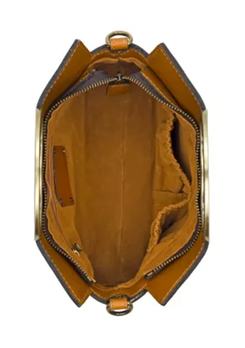 Karine Top Handle Leather Crossbody