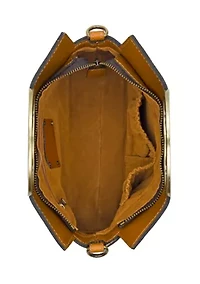 Karine Top Handle Leather Crossbody 