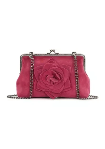 Borriana Frame Suede Cross Body Bag 