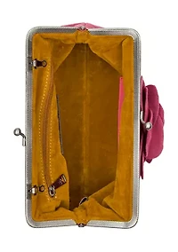 Borriana Frame Suede Cross Body Bag 