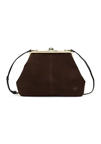 Vivienne Medium Frame Suede Bag