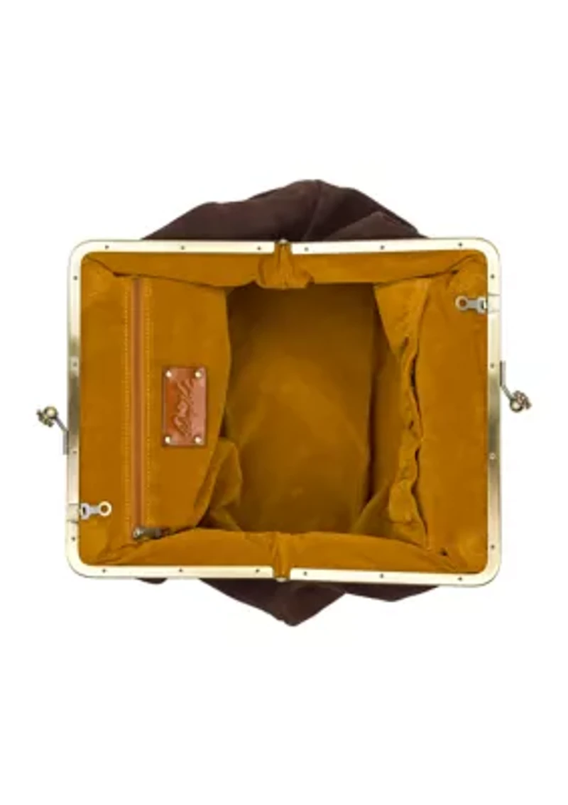 Vivienne Medium Frame Suede Bag