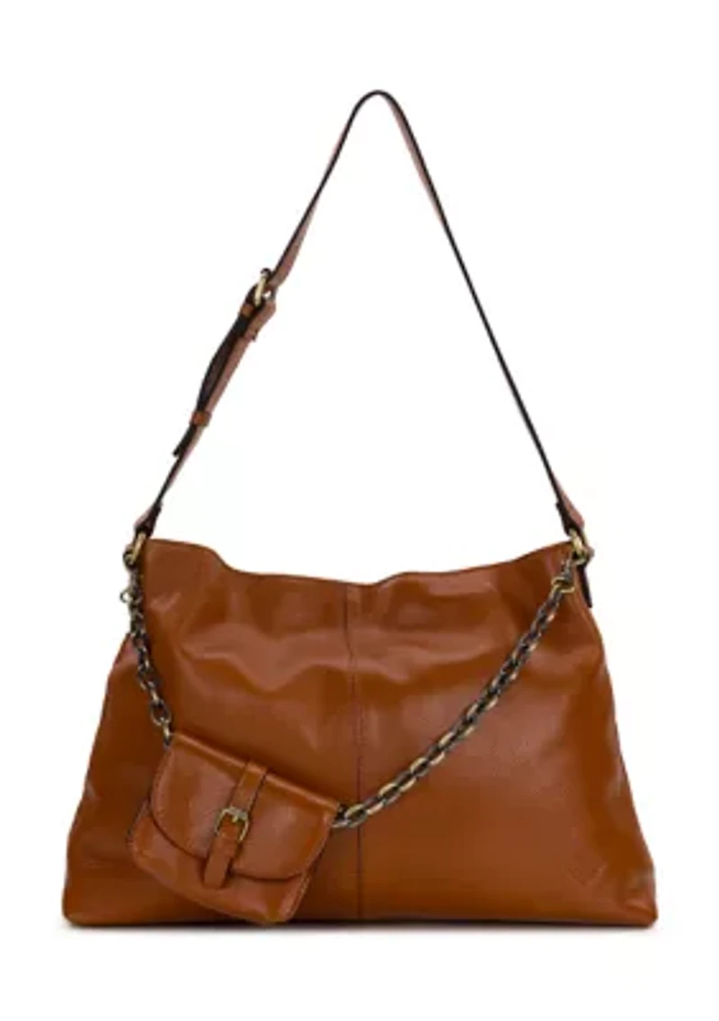 Liora Slouchy Tote Bag - Rugged Natural Grain Leather