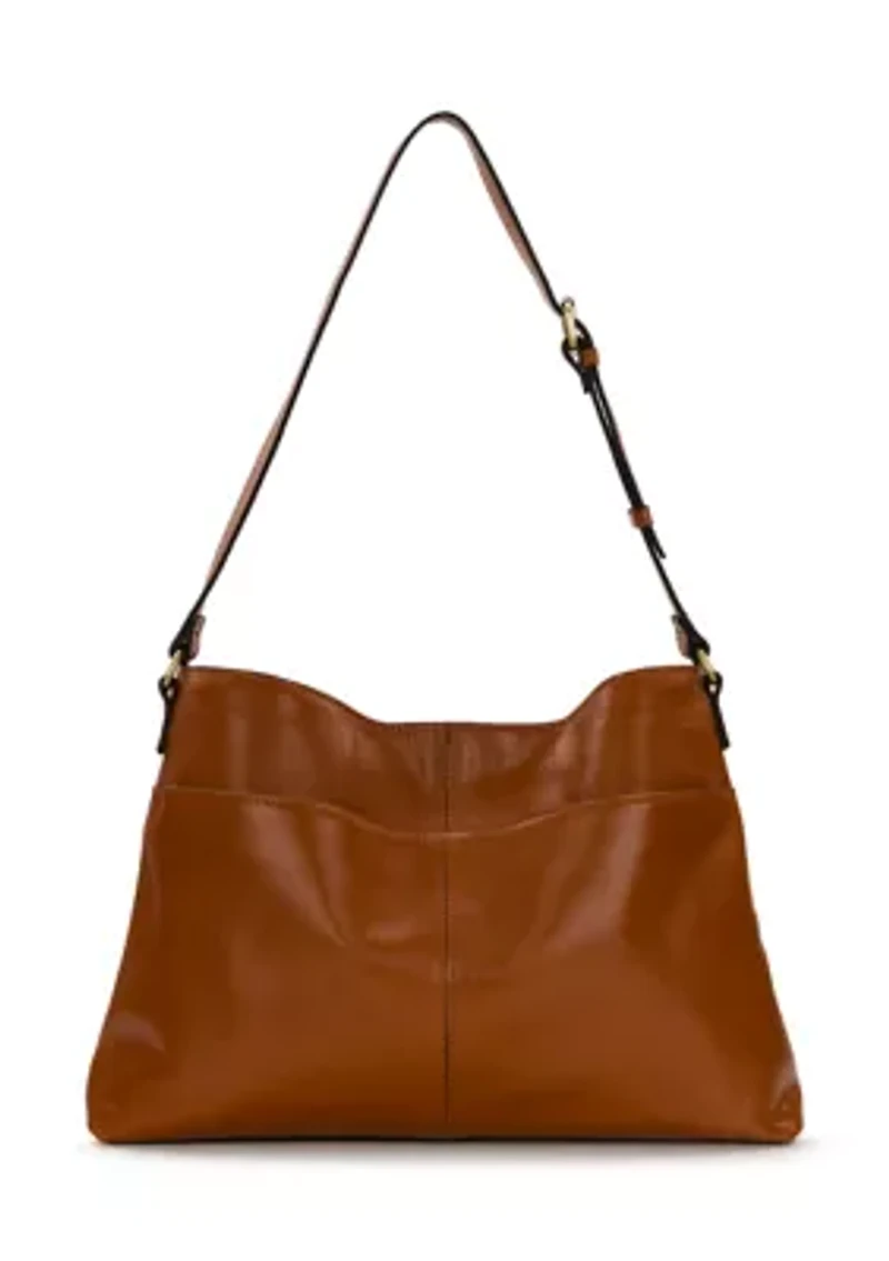 Liora Slouchy Tote Bag - Rugged Natural Grain Leather