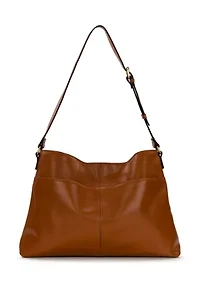 Liora Slouchy Tote Bag - Rugged Natural Grain Leather