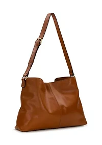 Liora Slouchy Tote Bag - Rugged Natural Grain Leather