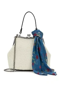 Laureana Frame Satchel - Woven Raffia