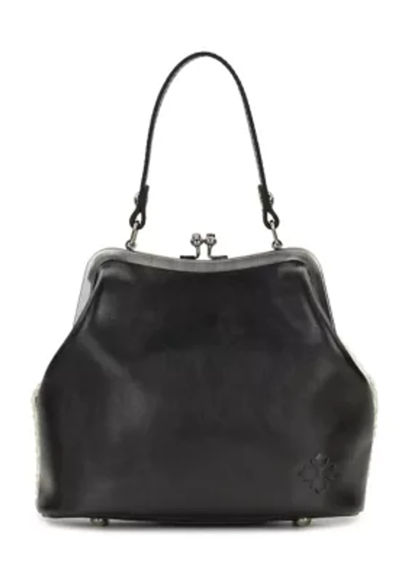 Laureana Frame Satchel - Woven Raffia