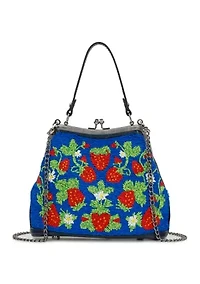 Laureana Frame Satchel - Strawberry Beaded