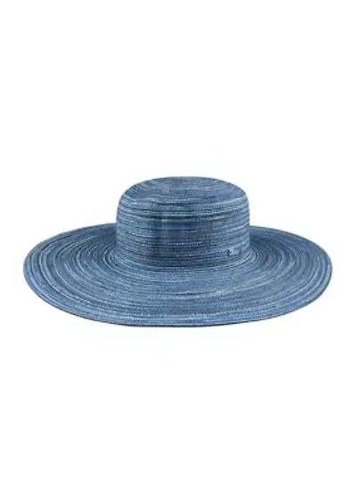 Multi Colored Straw Wide Brim Floppy Hat