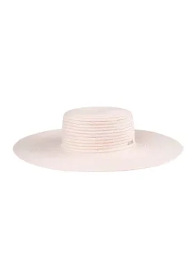 Multi Colored Straw Wide Brim Floppy Hat