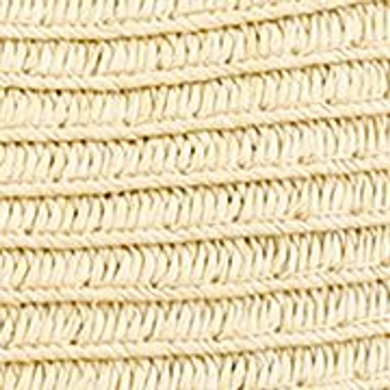 Straw Panama Hat with Embroidery Band