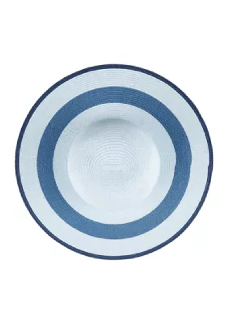 Women's Striped Straw Wide Brim Floppy Hat
