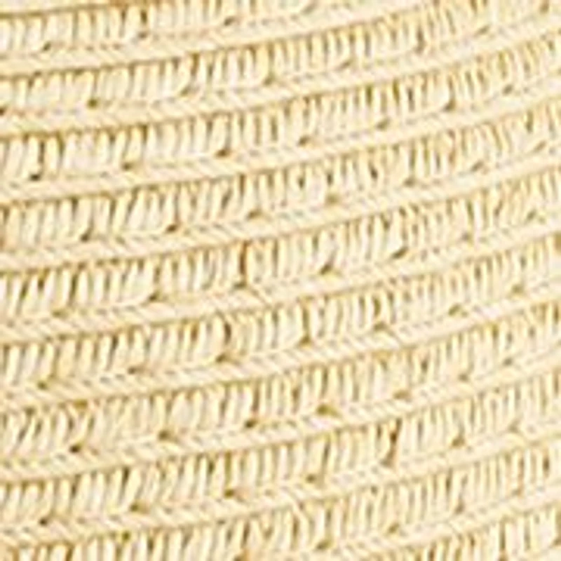 Domed Top Straw Hat with Multi Colored Rope Band