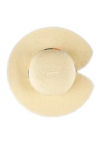 Domed Top Straw Hat with Multi Colored Rope Band