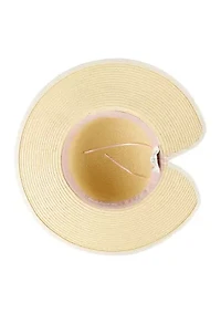 Domed Top Straw Hat with Multi Colored Rope Band