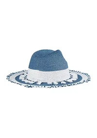 Fashion Straw Wide Brim Fringe Tassel Hat