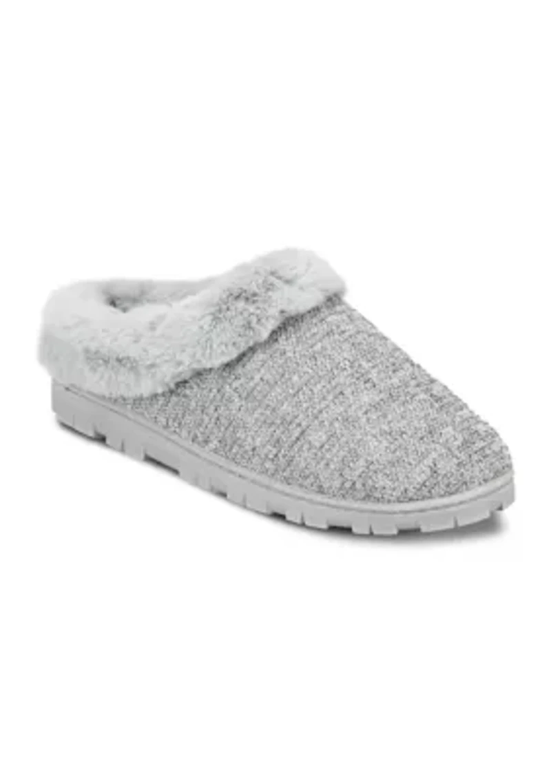 Women's Lurex Knit Clog Slipper