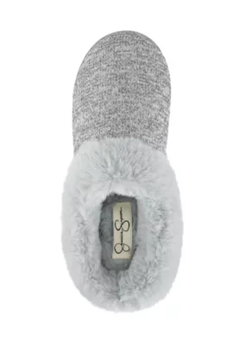 Women's Lurex Knit Clog Slipper
