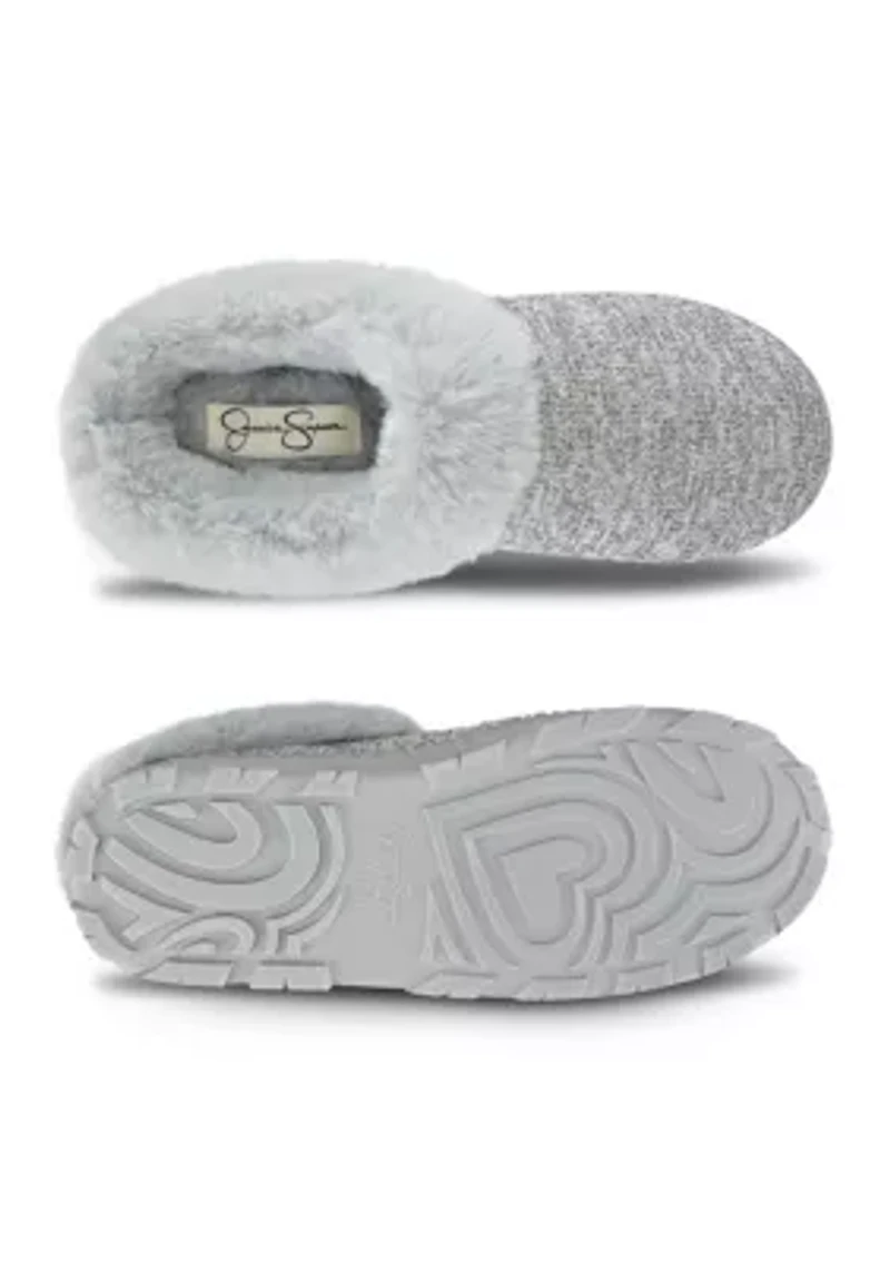 Women's Lurex Knit Clog Slipper